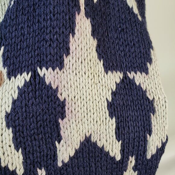 Vintage 1989 The Eagle's Eye Cotton Sweater Cardigan America Farm Medium Flag - Picture 7 of 12